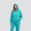Elovery Women’s Sea Green Hoodie & Jogger Set – Premium Cotton Fleece Loungewear