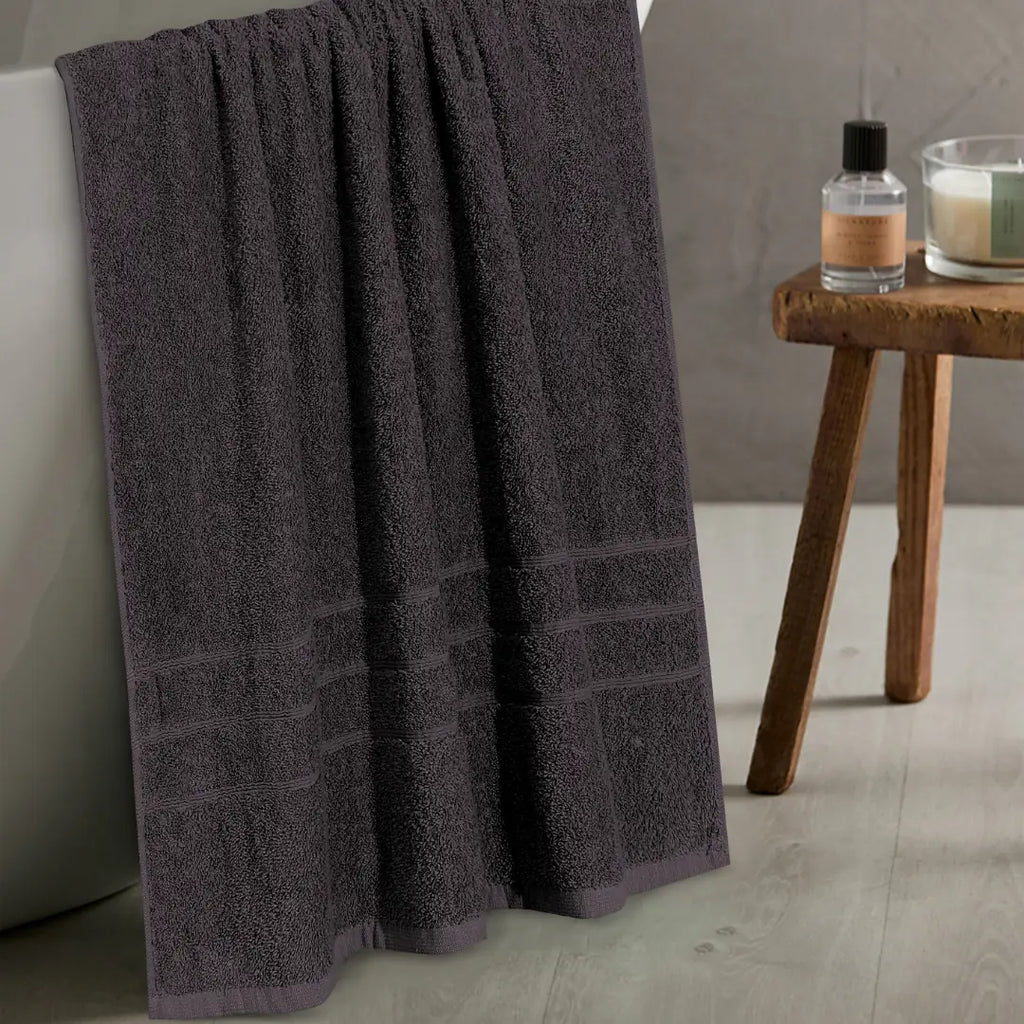 Charcoal Bath Towel – 1 Piece | Soft, Absorbent & Quick-Dry Cotton Towel