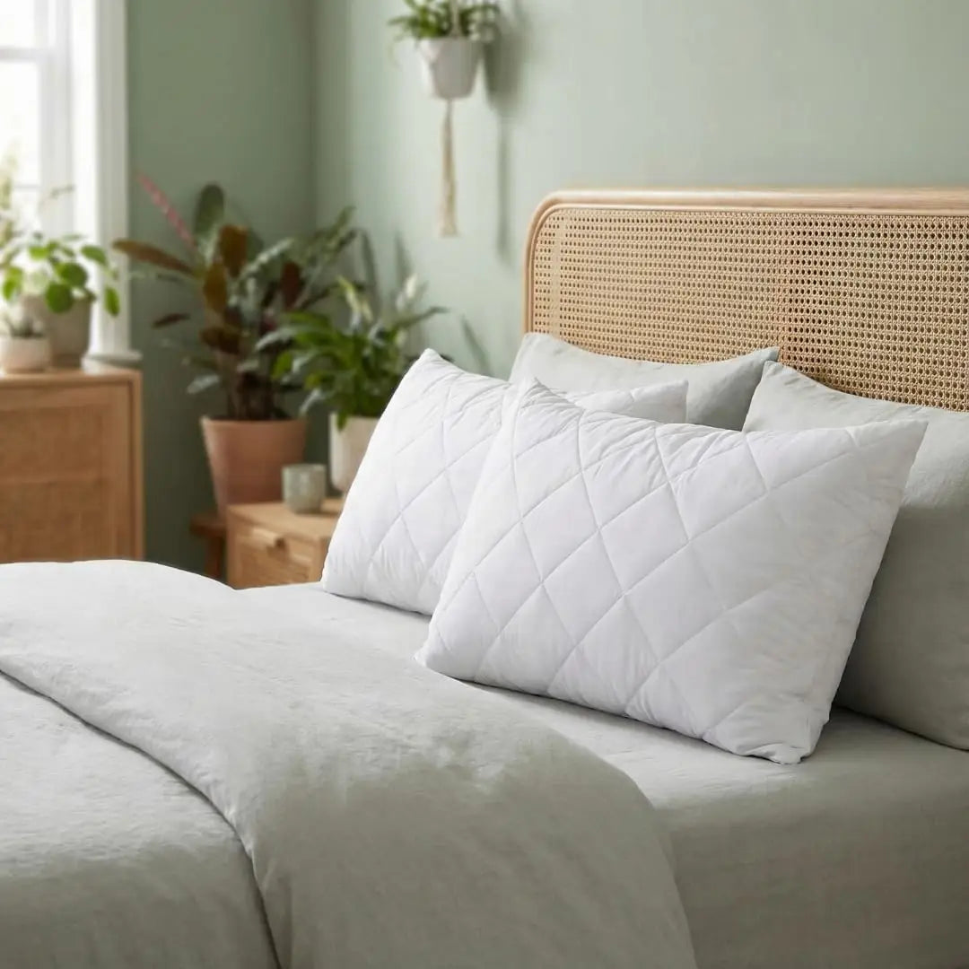 Hotel-Style Quilted Pillow Protectors – Breathable & Long-Lasting