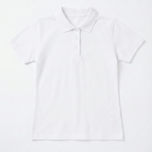 Elovery Kids White Polo Shirt – Unisex Cotton Polo Tee