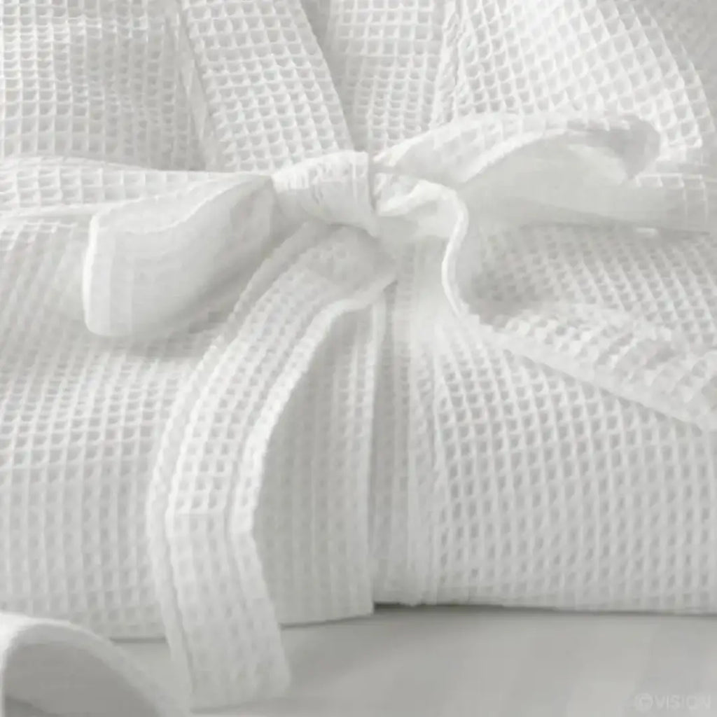 Cotton Waffle Weave Bathrobe – 200 Thread Count Soft & Absorbent Spa Robe