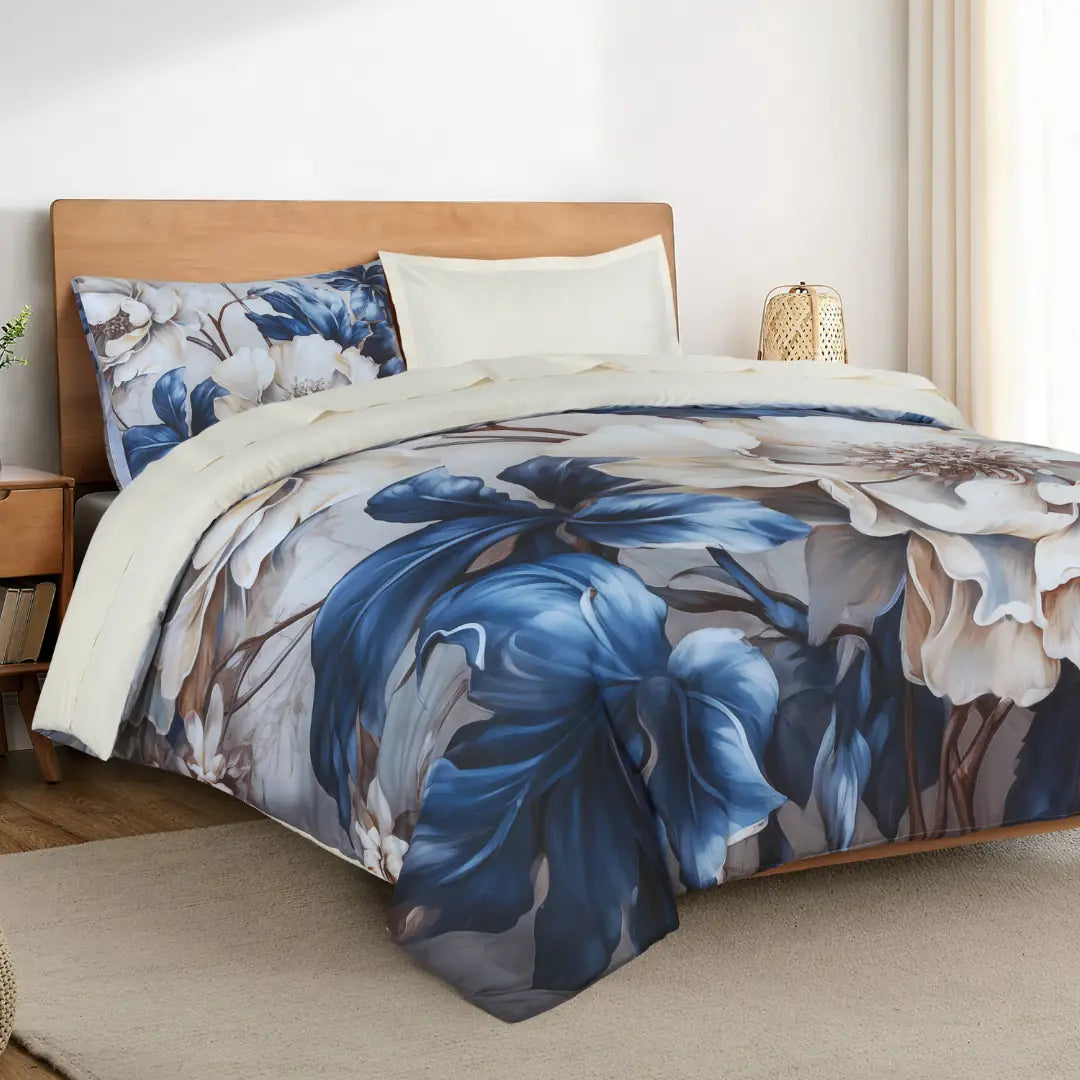 Luxury Digital Print Duvet Cover Set with Pillow Covers – Elegant Home Bedding